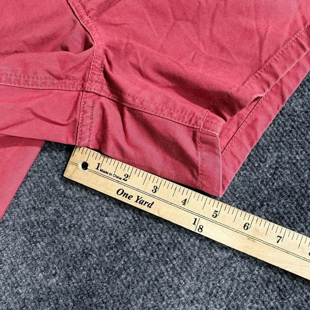 Tommy Hilfiger Shorts Womens 10 Red Pink Twill Chino Classic Fit Casual Summer